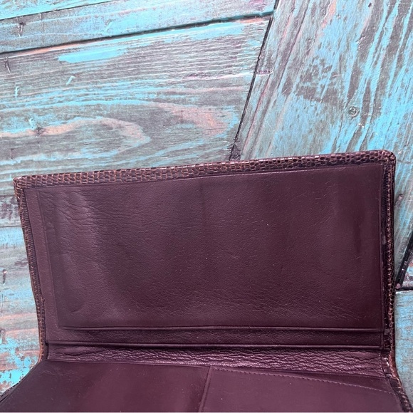 Vintage Birks Genuine Lizagator Brown Cheque book - Picture 10 of 14